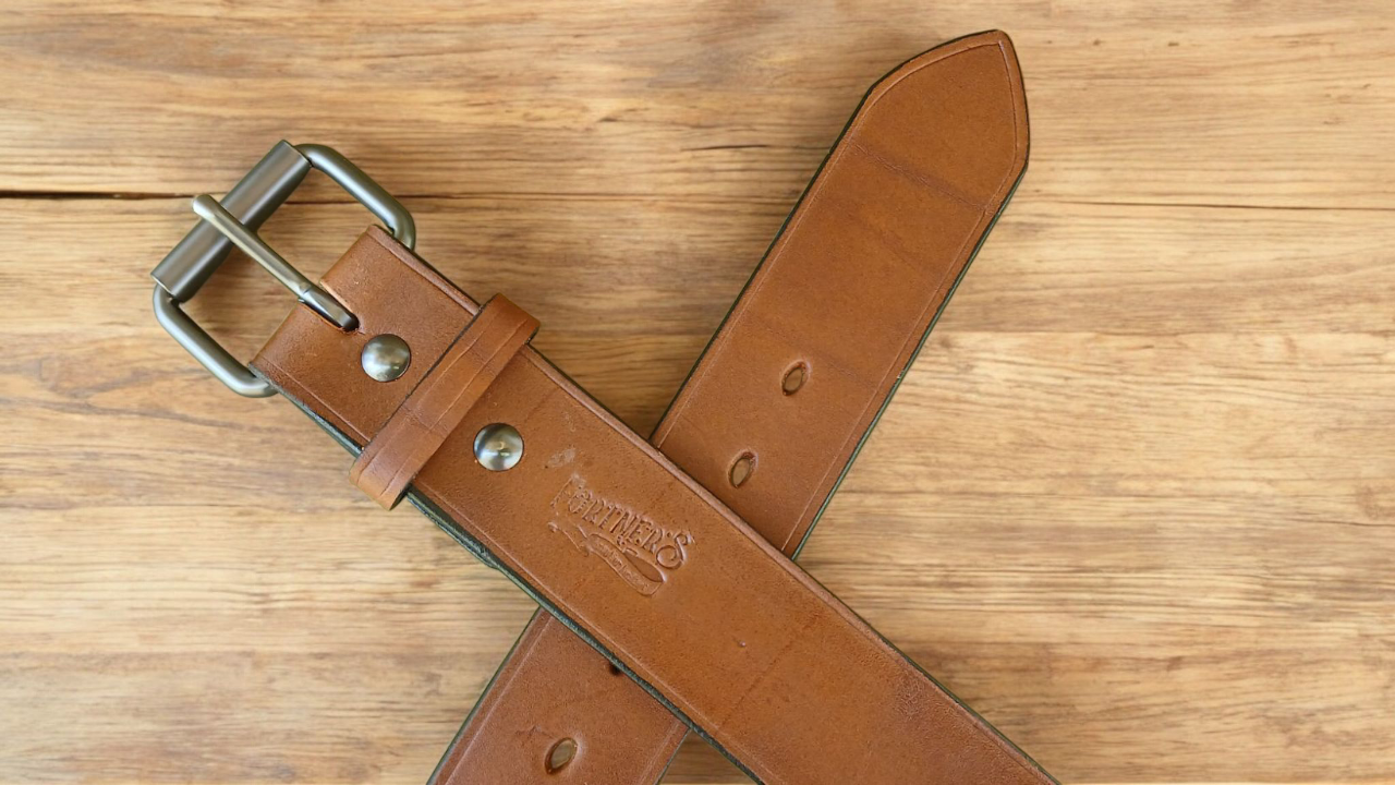 Leather Pistol Belt - Russet