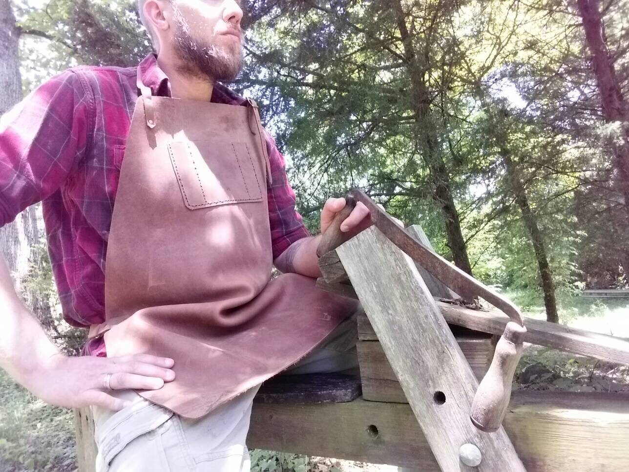 Leather Work Apron - Blacksmith, Leatherwork, Woodwork, Farrier - CRAZY HORSE LEATHER