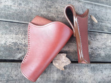 Load image into Gallery viewer, 357 Revolver Leather Holster, Western, English Bridle