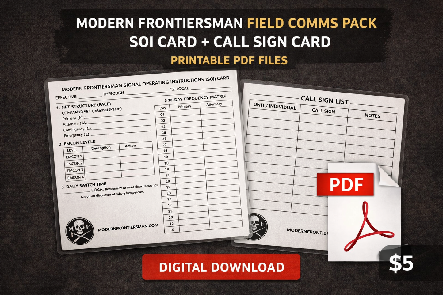 📡 MODERN FRONTIERSMAN FIELD COMMS PACK