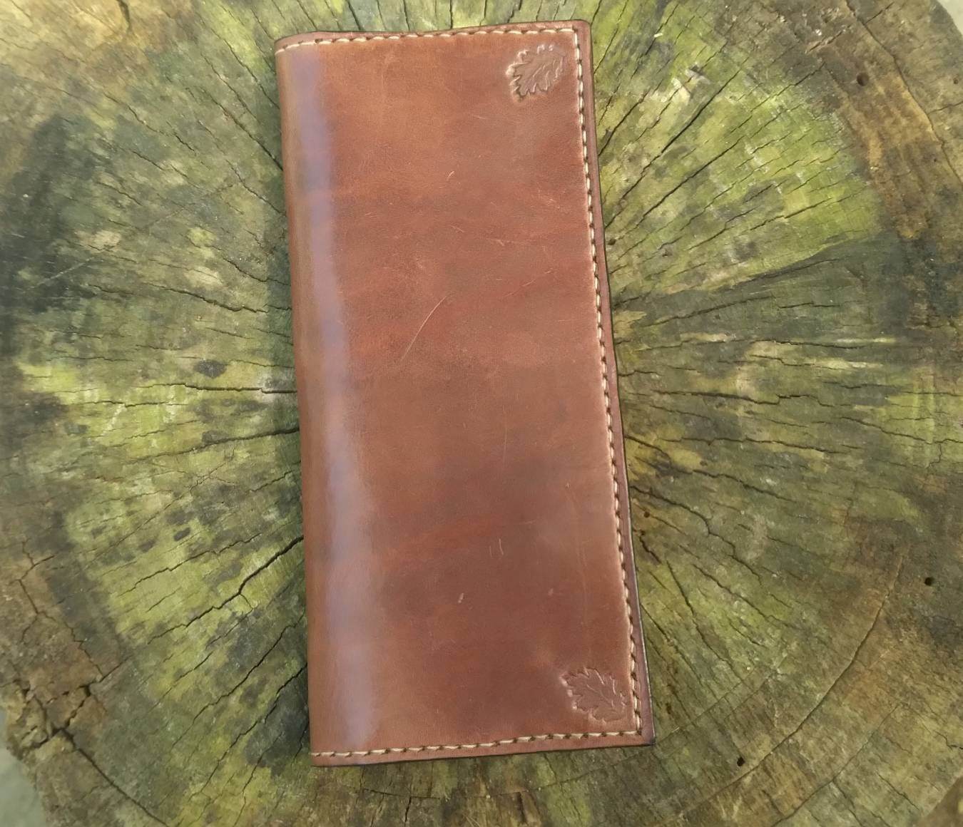 Leather Long Wallet / Roper Wallet / Mens / Womens / Floral / Handcrafted / Luxury / Card / Cash
