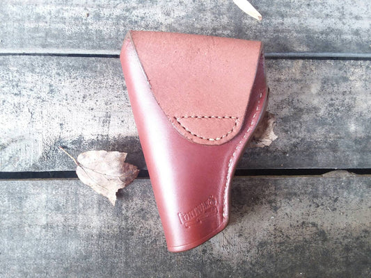357 Revolver Leather Holster, Western, English Bridle