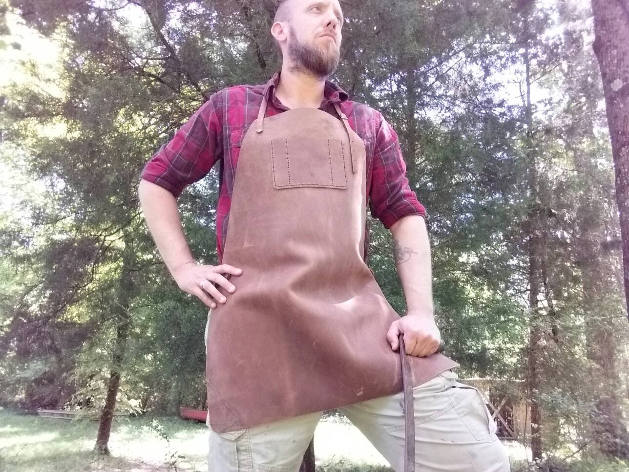Leather Work Apron - Blacksmith, Leatherwork, Woodwork, Farrier - CRAZY HORSE LEATHER