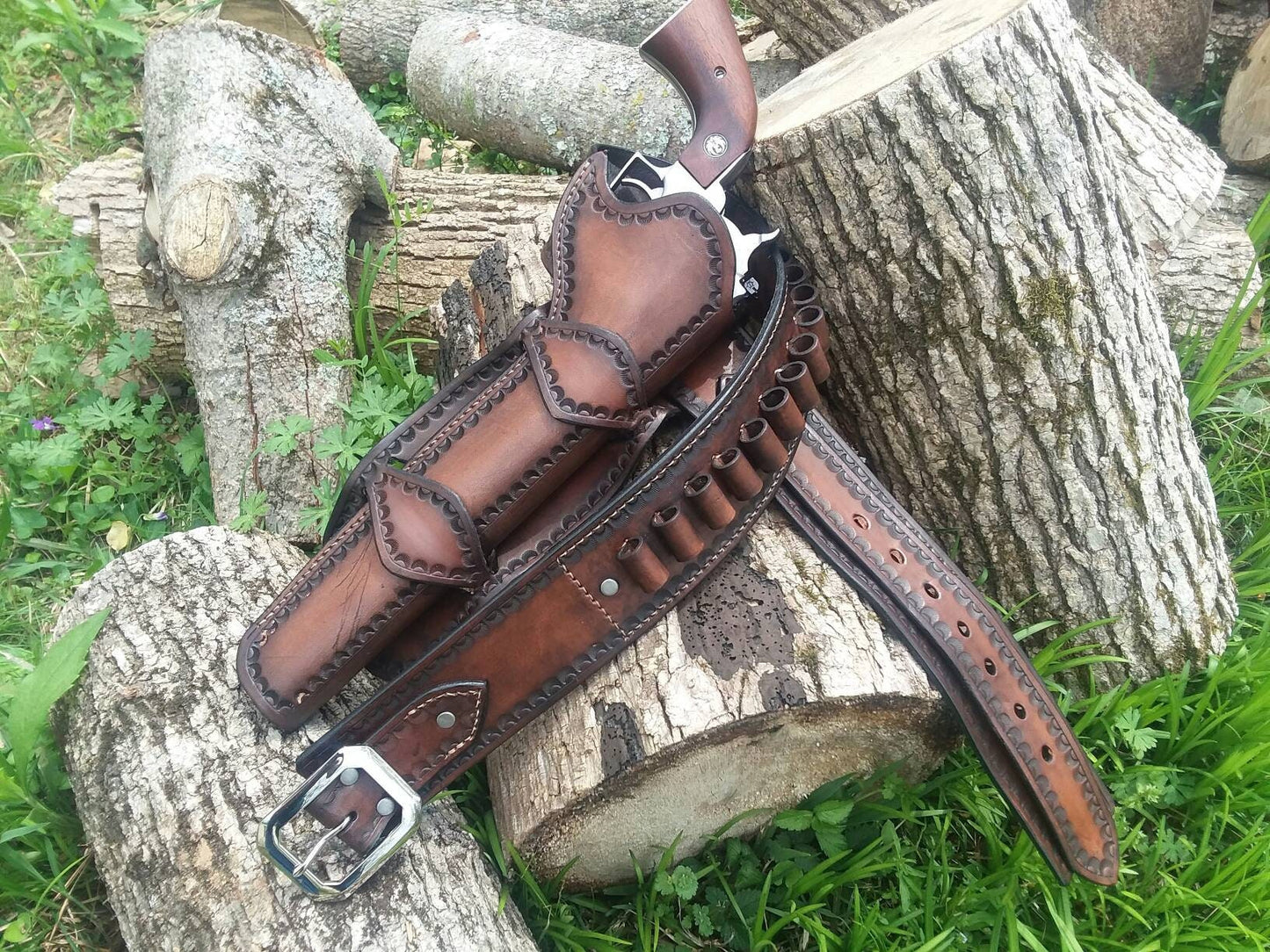 Ruger Super Blackhawk holster and cartridge belt .44 Rig