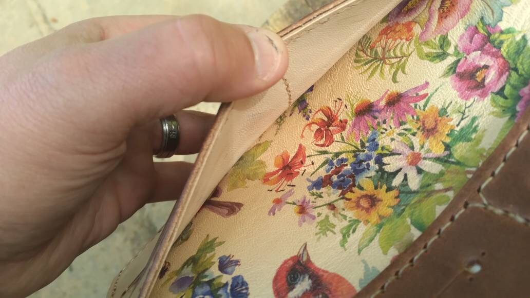 Leather Long Wallet / Roper Wallet / Mens / Womens / Floral / Handcrafted / Luxury / Card / Cash