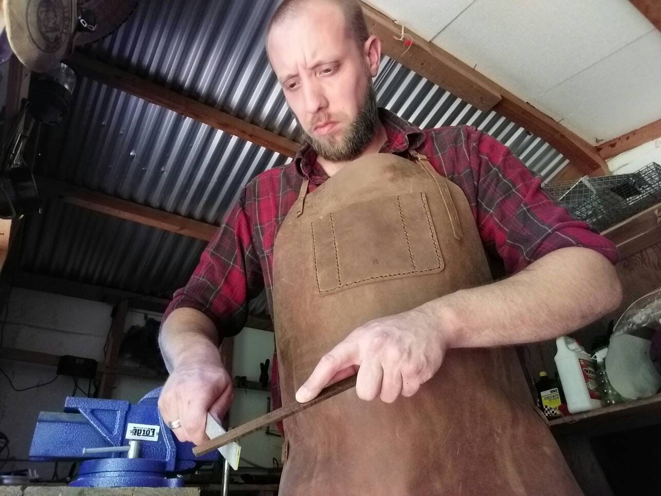 Leather Work Apron - Blacksmith, Leatherwork, Woodwork, Farrier - CRAZY HORSE LEATHER