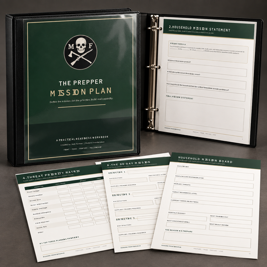 The Prepper Mission Plan signed hard copy in a black three-ring binder