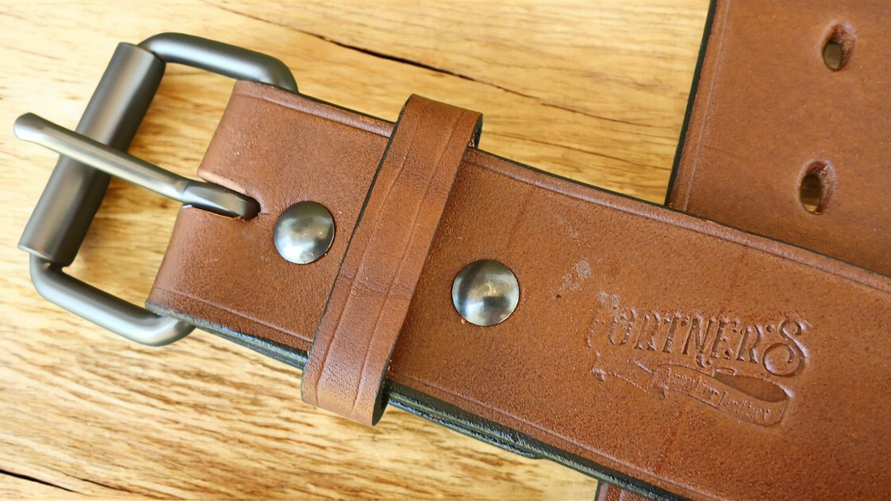 Leather Pistol Belt - Russet