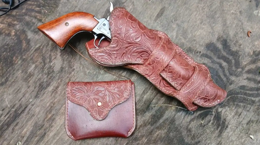 Heritage Rough Rider Floral Holster with Ammo Pouch
