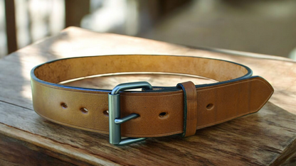 Leather Pistol Belt - Russet