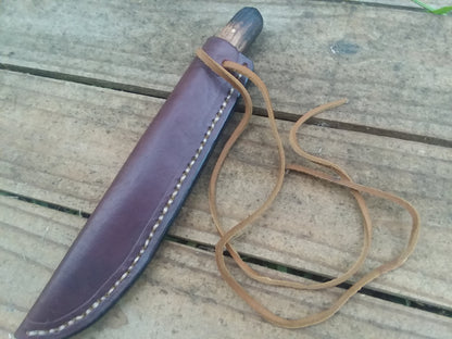 French Trade Knife / Hunting Knife With Leather Sheath