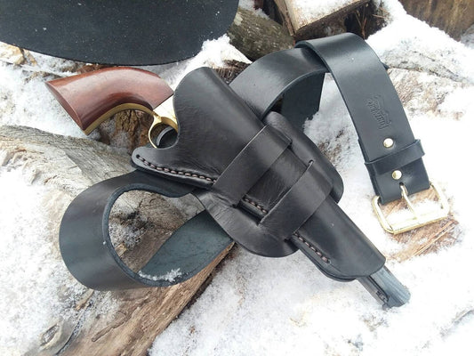 The "Railroad Boss" Rig / leather single action revolver holster and gunbelt
