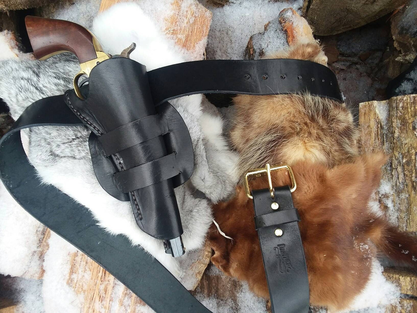 The "Railroad Boss" Rig / leather single action revolver holster and gunbelt