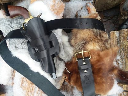 The "Railroad Boss" Rig / leather single action revolver holster and gunbelt